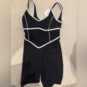 Bandier black one piece romper activewear- brand new